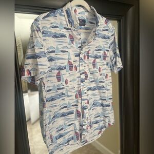 Vineyard Vines Shirt Mens Small Classic Fit Murray Button Down Sailboat Nautical